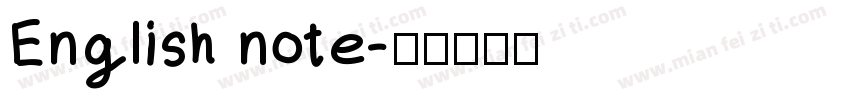 English note字体转换
